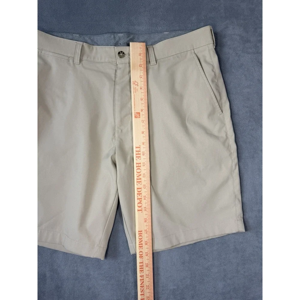 Men's Duck Head Performance Shorts Tan Beige Size 34 Golf Casual Chino Outdoor
